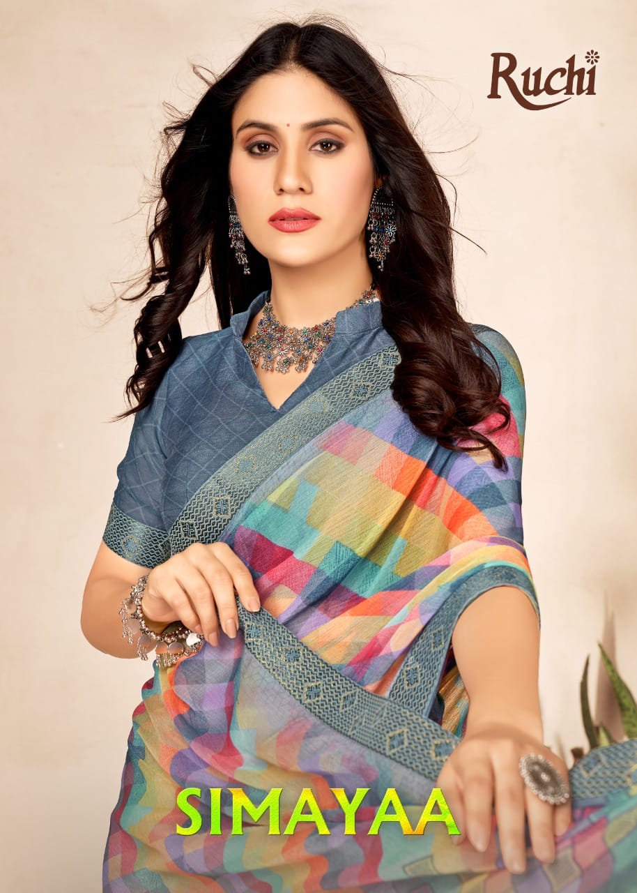 Ruchi Simayaa 13th Daily Wear Wholesale Chiffon Saree Collection
